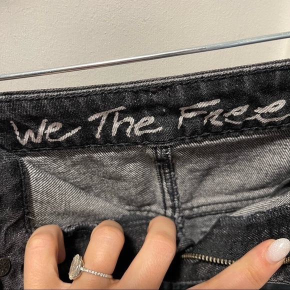 NWOT free people denim gray skirt - Picture 3 of 5